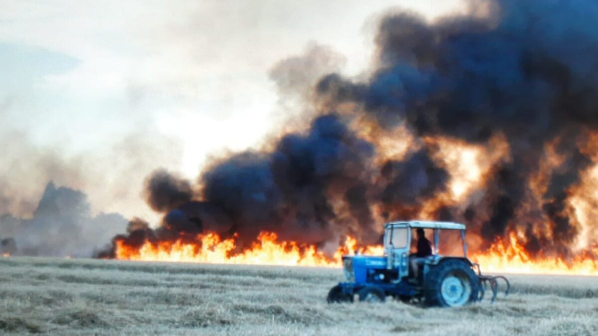 Sabato di fuoco a Lugo, garage e campo di grano in fiamme