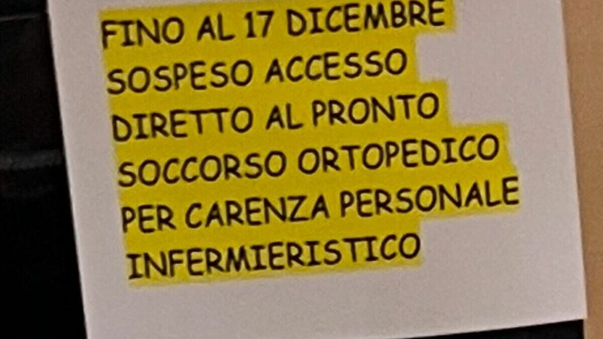 UIL chiede spiegazioni per il cartello “Sospeso accesso al PS ortopedico per mancanza infermieri”